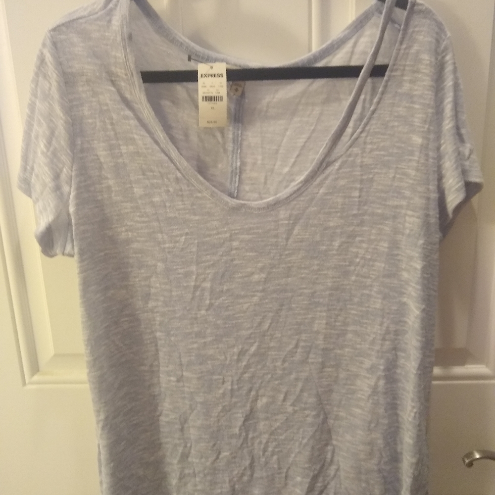 Express One Eleven Top XL Blue NWT
